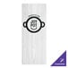 A white wood Menu Solutions board with a logo on it.