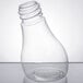A Tablecraft clear Tritan dispenser bottle with a neck.