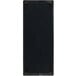 A black rectangular wood menu board with black picture corners.