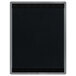 A black rectangular board with white stripes on top and bottom.