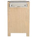 A wood menu board tent with a clip.