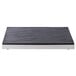 A Vollrath stainless steel cooling plate on a slate and granite reversible display platter.