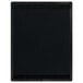 A black rectangular wood menu board with top and bottom strips.