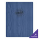 A blue wood menu board with black text and a logo reading "Sandbar" on it.