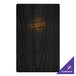 A black wood menu board with a logo in yellow.