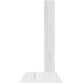 A white rectangular Menu Solutions wood menu holder with a white background.
