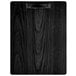 A black wood grained Menu Solutions clipboard.