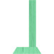 A green washed teal wood menu holder with a white background.