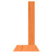 A wooden Menu Solutions Mandarin wood holder with a slot for a 4x6 insert.