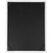 A white rectangular wooden menu board with black corners.