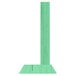 A teal wooden Menu Holder with a rectangular slot on a white background.