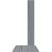 A grey rectangular ash wood menu holder with a white background.