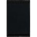 A black rectangular wood menu board with top and bottom strips.