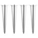 A group of stainless steel cone-shaped Blodgett leg feet.