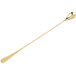 A Barfly gold plated Japanese style bar spoon with a long handle.