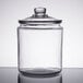 An Anchor Hocking clear glass jar with a lid.