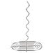 An American Metalcraft stainless steel oval wire basket with a spiral handle.