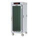 A white Metro C5 heated holding cabinet with a clear glass door.