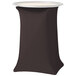 Snap Drape CCTRAY31CHOC Contour Cover 19 inch x 17 inch x 31 inch Chocolate Spandex Tray Stand Cover