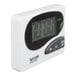 A white digital kitchen timer with a display screen and buttons labeled MIN, SEC, START/STOP, and RESET.