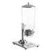 A single canister cereal dispenser with a clear container and metal base.