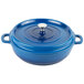 A cobalt blue Get Heiss brazier with a lid.