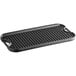 A Valor rectangular black cast iron grill pan with handles.