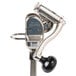 A close-up of the Nemco CanPRO manual can opener's metal handle with a black knob.