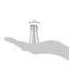 A hand holding the Ateco Russian Ball Tip Piping Tip over a metal container.