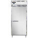 A white Continental reach-in refrigerator with a white door and a silver handle.