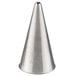 An Ateco silver metal piping tip with a cross-top nozzle.