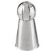 An Ateco stainless steel nozzle with a round ball tip.
