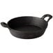 A Valor pre-seasoned cast iron round casserole dish with handles.