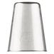 A silver metal Ateco Christmas tree piping tip with writing on it.