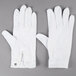 Henry Segal 204-LARGEWH Large White Waiter's Gloves with Snap-Close Wrists