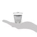 A hand holding a small silver Ateco cake icer piping tip.