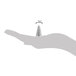 A hand holding a silver metal Ateco closed star piping tip.