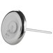 An Ateco stainless steel concave flower nail with a metal handle.