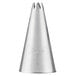 An Ateco silver open star piping tip.