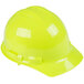 A yellow hard hat on a white background.