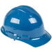 A blue Cordova Duo Safety hard hat with a 6-point ratchet suspension on a white background.