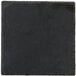 An Acopa black slate square plate with white soapstone chalk on it.