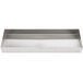 A Tablecraft stainless steel rectangular bowl on a white surface.