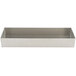 A Tablecraft stainless steel rectangular bowl on a counter.