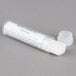 A white plastic bottle cap on a tube of FMP chlorine sanitizer test strips.