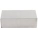 A Tablecraft stainless steel rectangular bowl on a white surface.