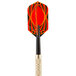 A close-up of a red and black Arachnid SFR150 soft tip dart.