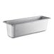 A Vollrath stainless steel hotel pan on a white counter.