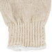 A beige knit Cordova jersey glove with a white trim.