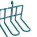 A green Metro SmartWall G3 utensil holder rack with four hooks.